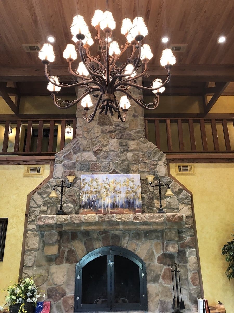 Stone Fireplace Hall